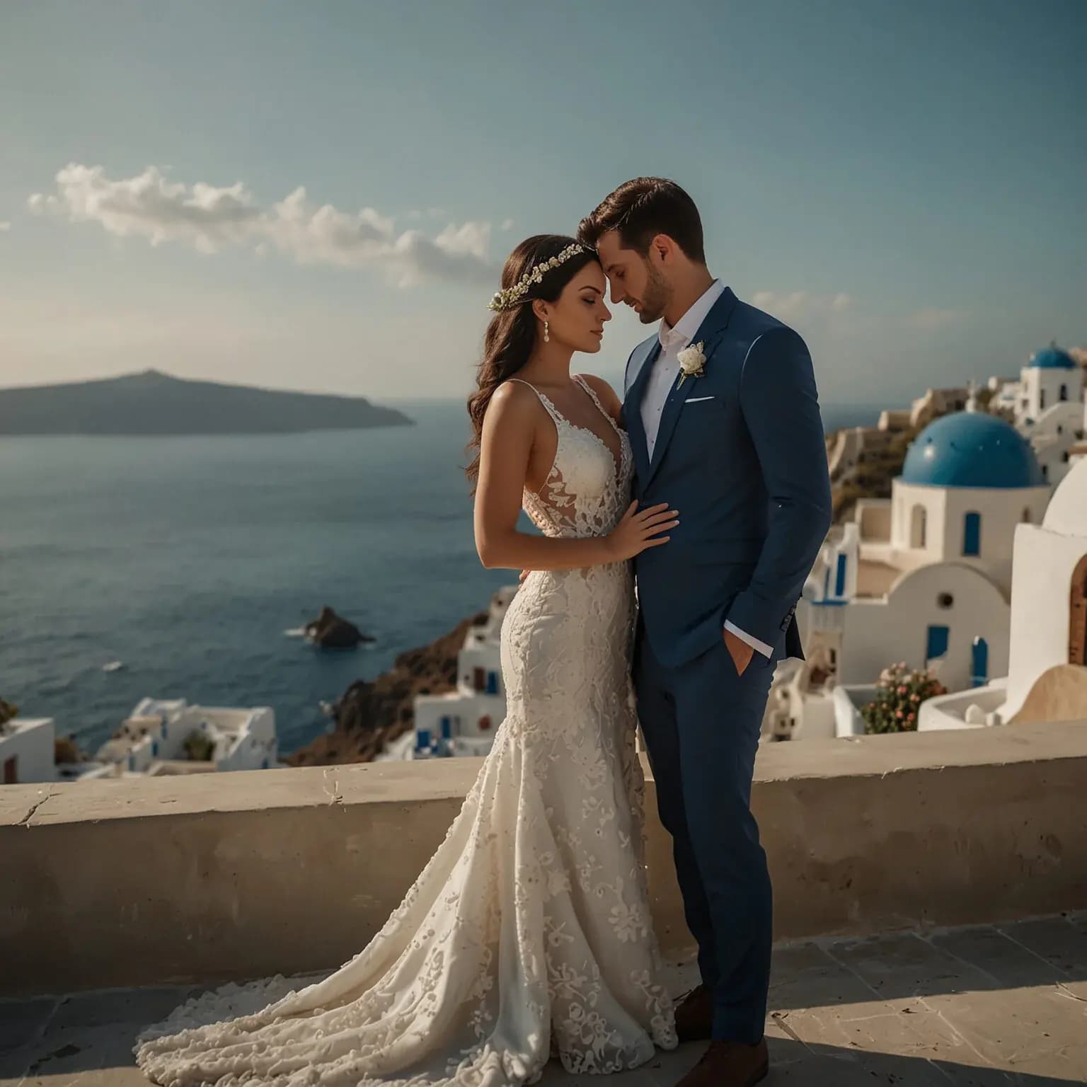 Mariage destination Santorini